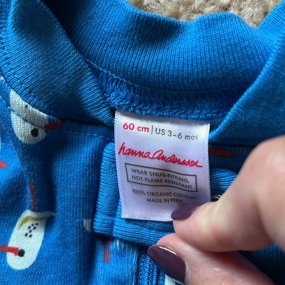 EUC Hanna Andersson Blue Seagull Onesie 3-6 months - Picture 3 of 3